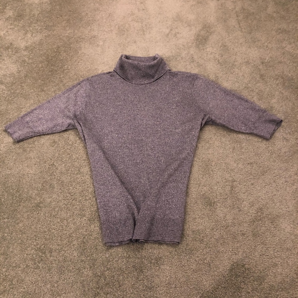 Gray turtleneck sweater